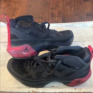 Jordan Kids Black and Red Athletic Sneakers